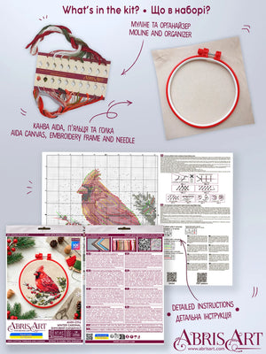Cross Stitch Kit Cross-stitch kits Winter Cardinal