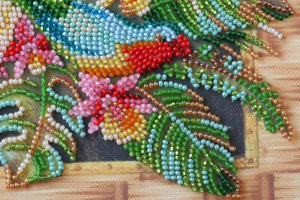 Bead Embroidery Kit Mid-sized bead embroidery kit Lori parrots