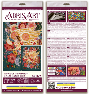 Bead Embroidery Kit Main Bead Embroidery Kit Wings of inspiration