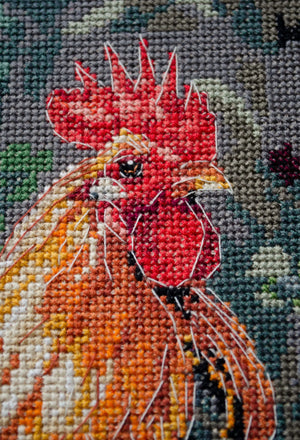 Cross Stitch Kit Cross-stitch kits The Rooster in the Yard
