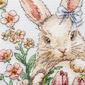 Cross Stitch Kit Cross-stitch kits Easter bunny waiting (Easter Scenes)