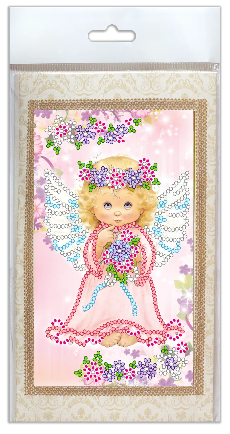 Postcards Bead Embroidery Kit Postcard Bead embroidery kit Lovely angel