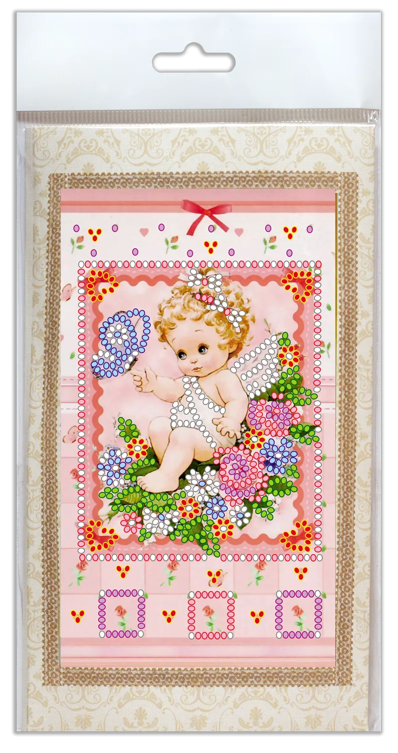 Postcards Bead Embroidery Kit Postcard Bead embroidery kit Gentle angel