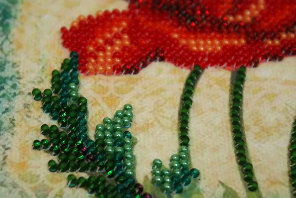 Bead Embroidery Kit Mini Bead embroidery kit Red velvet