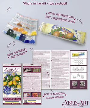 Bead Embroidery Kit Main Bead Embroidery Kit Lemons