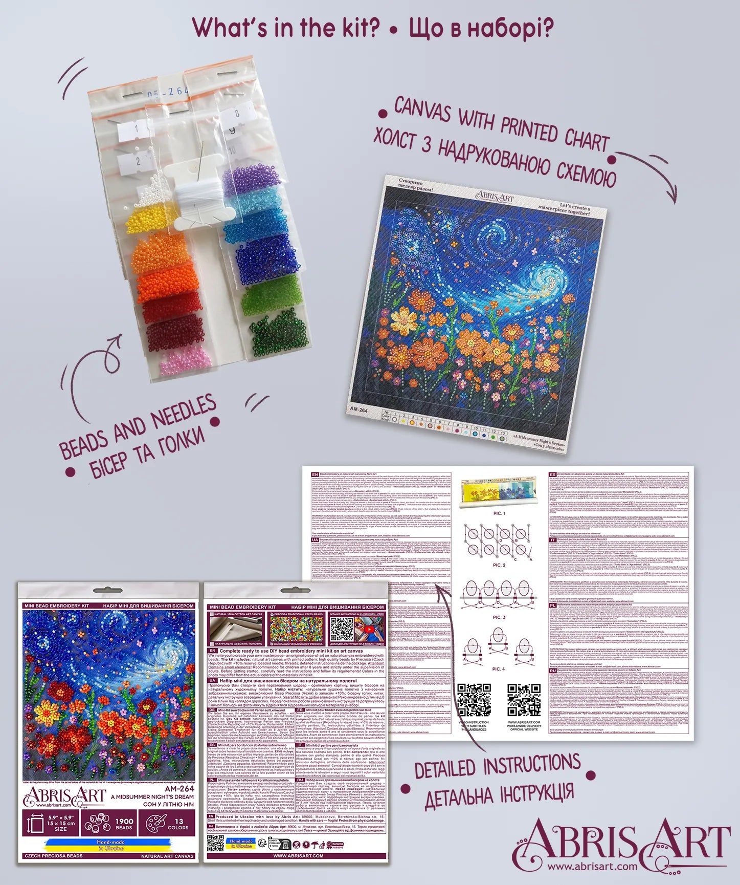 Bead Embroidery Kit Mini Bead embroidery kit A Midsummer Night's Dream