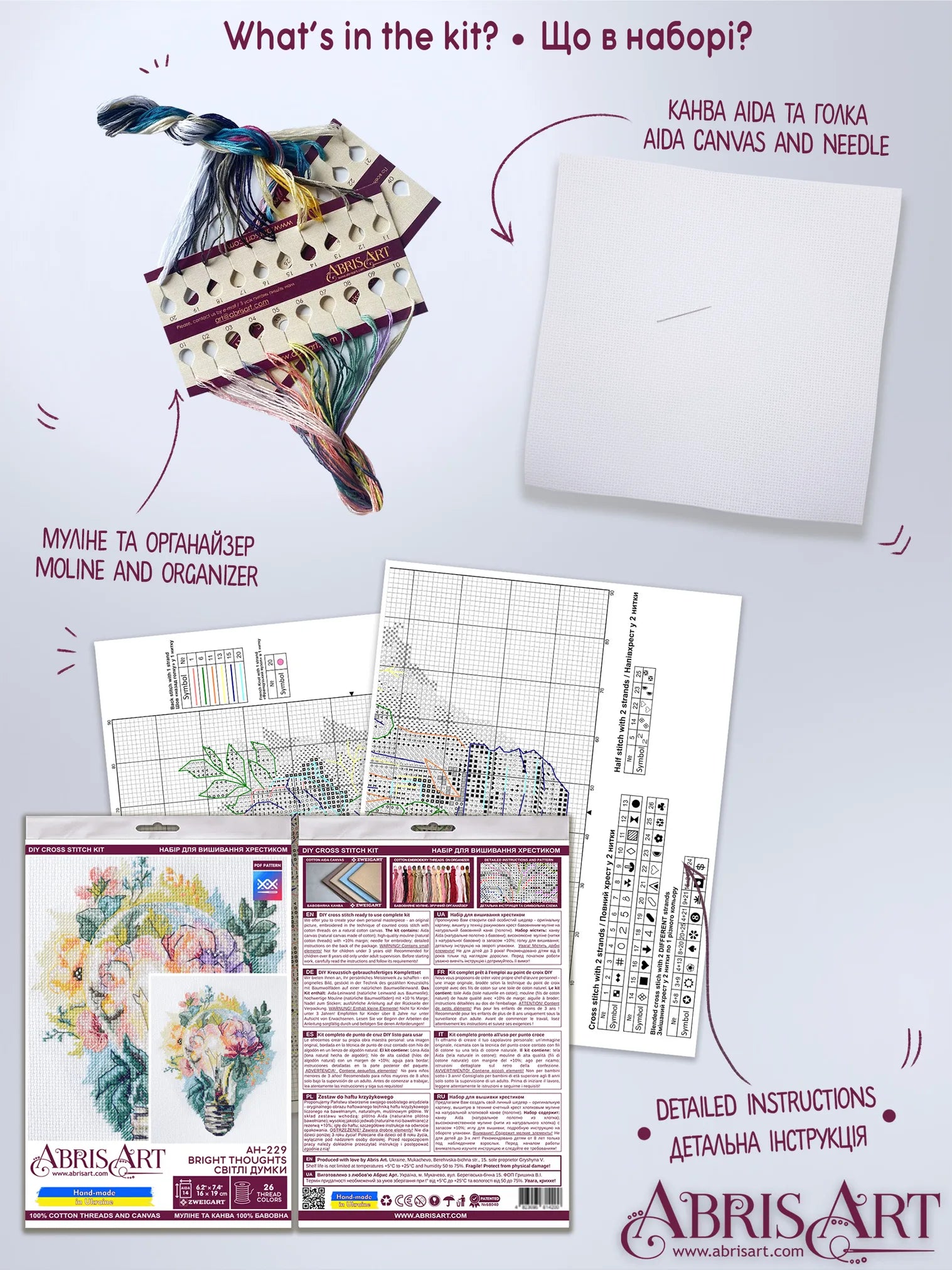 Cross Stitch Kit Cross-stitch kits Bright thoughts