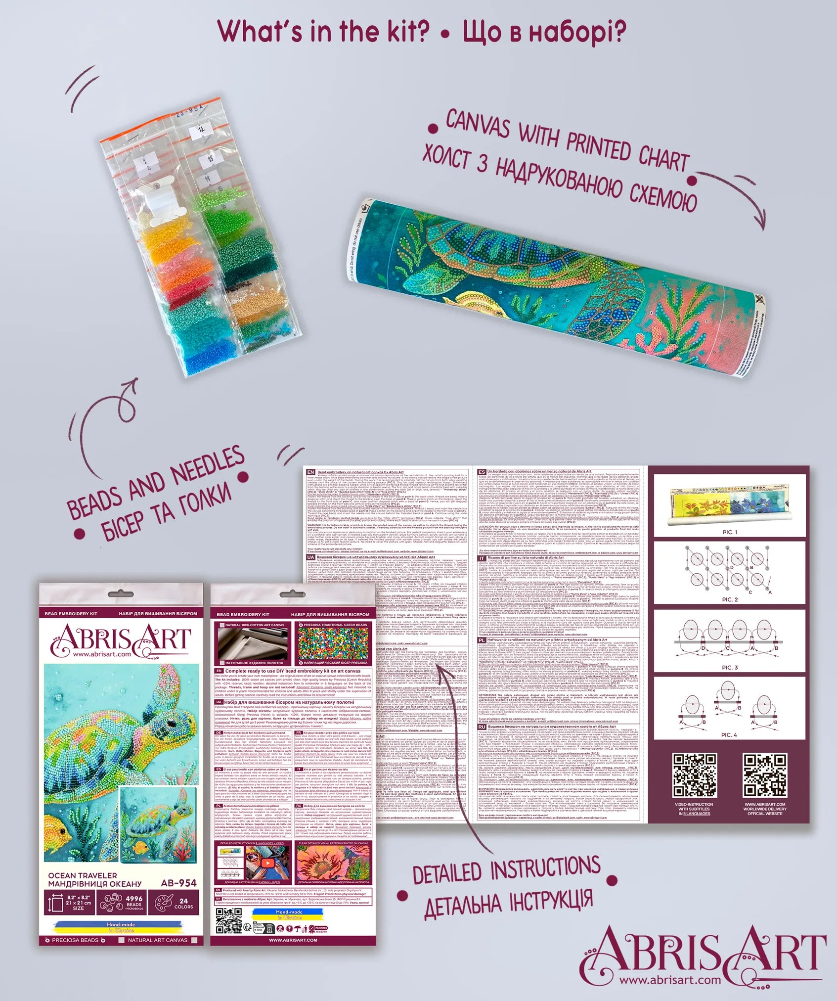Bead Embroidery Kit Main Bead Embroidery Kit Ocean Traveler