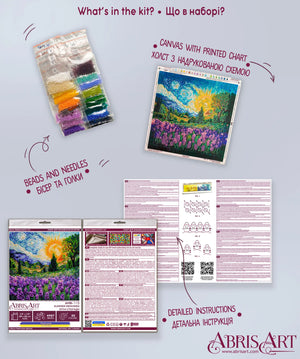 Bead Embroidery Kit Mid-sized bead embroidery kit Summer memories