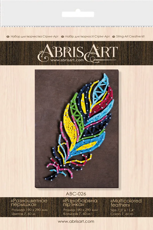 String Art Kit Creative Kit/String Art Multicolored feather