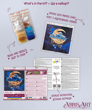 Bead Embroidery Kit Mid-sized bead embroidery kit Cradle of Stellar Dreams