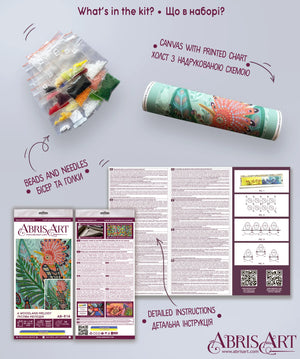 Bead Embroidery Kit Main Bead Embroidery Kit A woodland melody