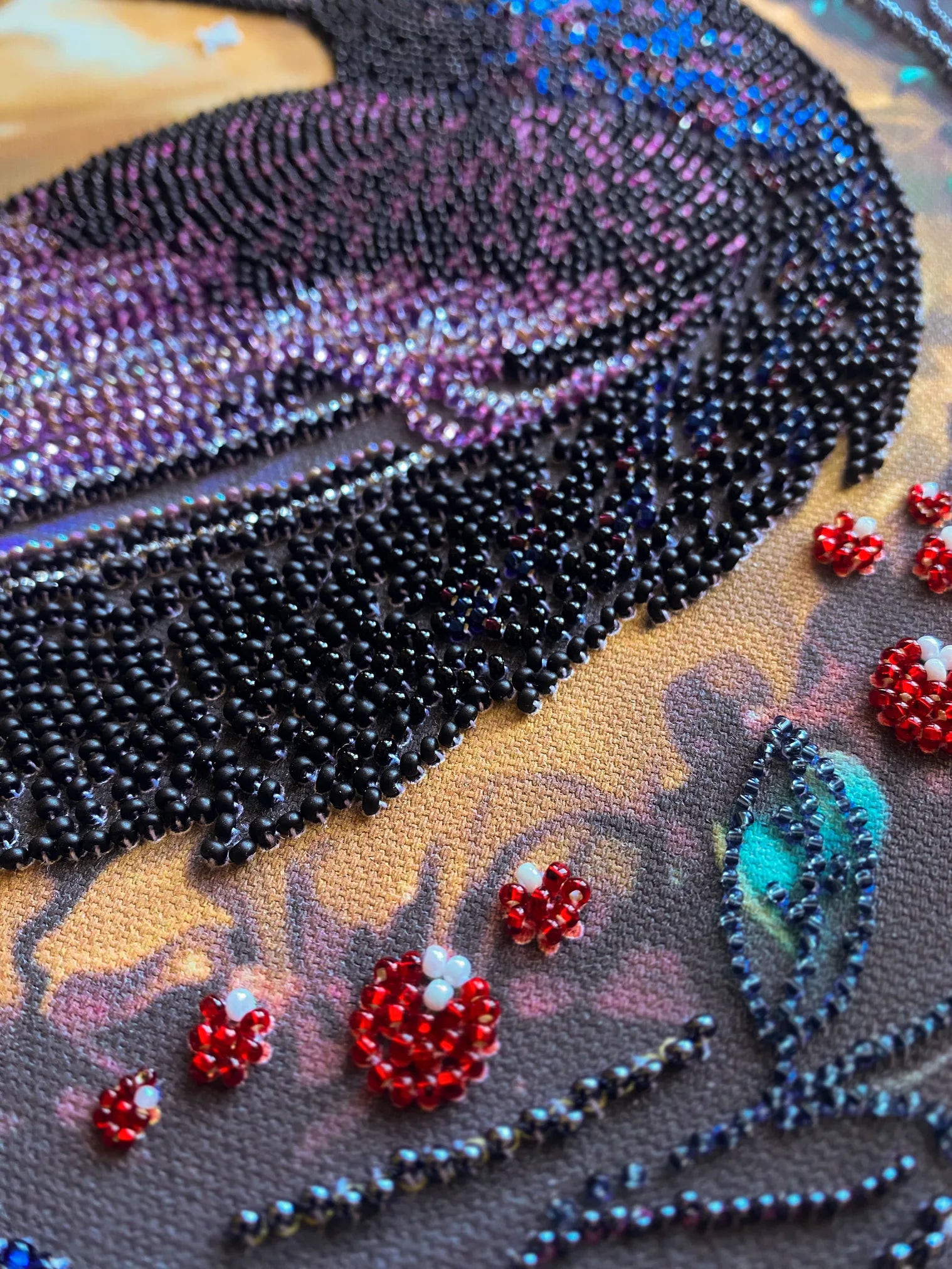 Bead Embroidery Kit Main Bead Embroidery Kit Black raven