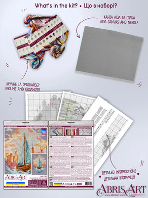 Cross Stitch Kit Cross-stitch kits On the waves of adventure