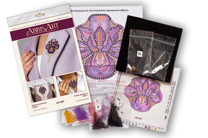 Brooch Embroidery Kit Decoration Flower-de-luce