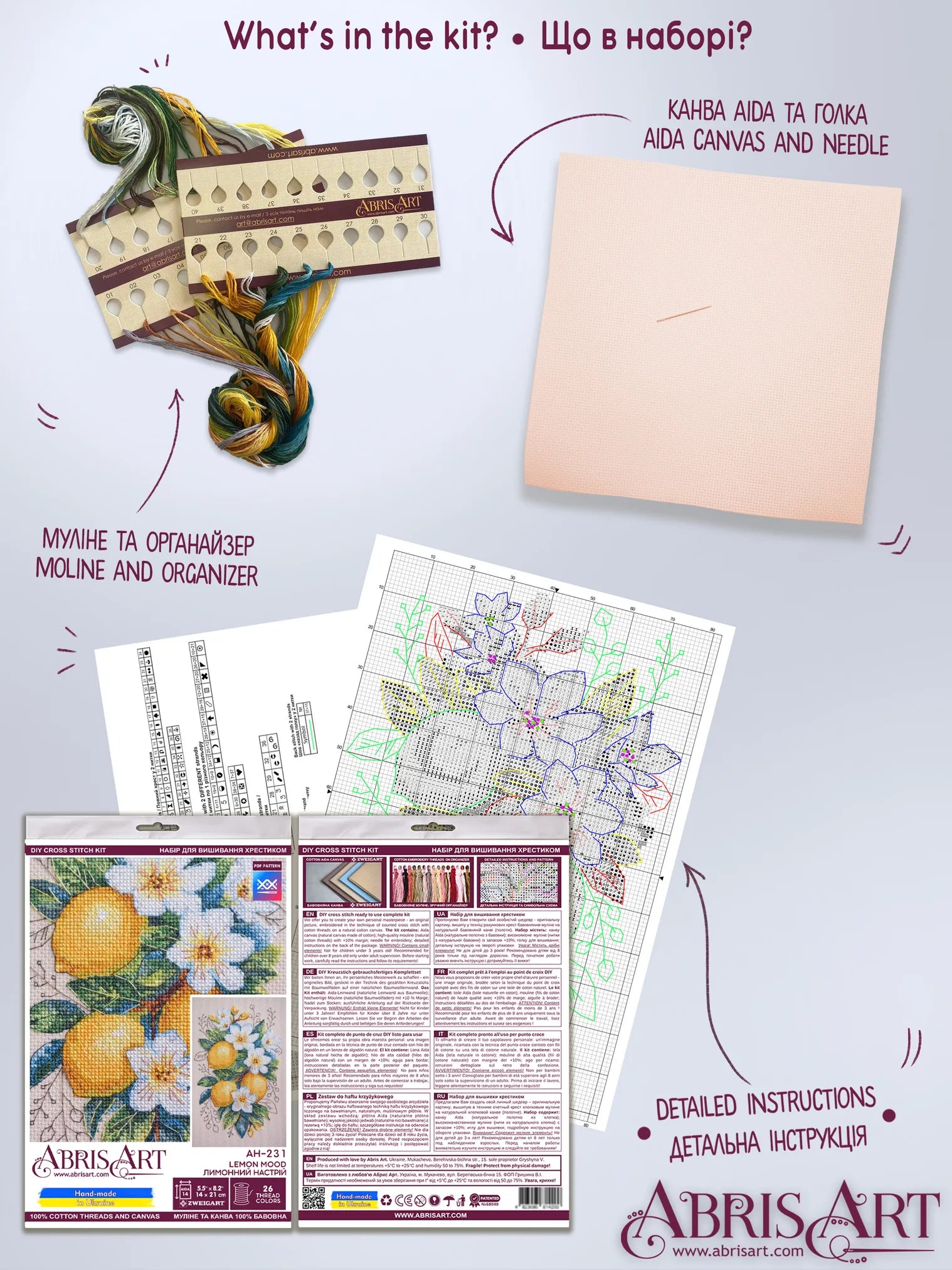 Cross Stitch Kit Cross-stitch kits Lemon mood