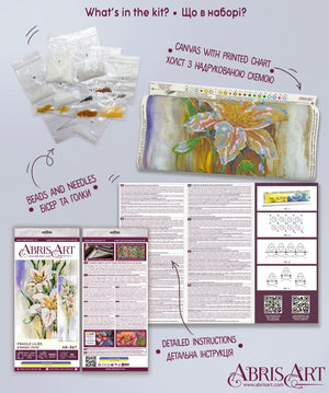 Bead Embroidery Kit Main Bead Embroidery Kit Fragile lilies