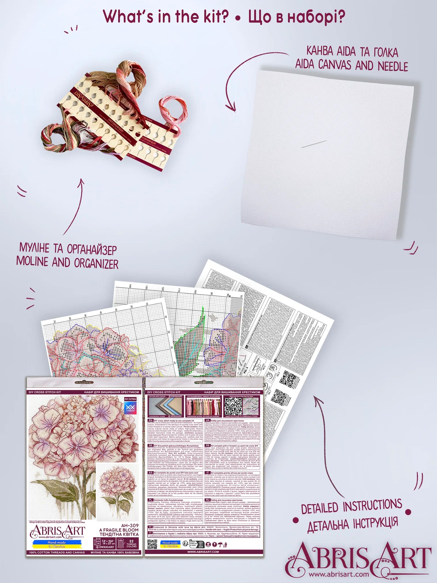 Cross Stitch Kit Cross-stitch kits A Fragile Bloom