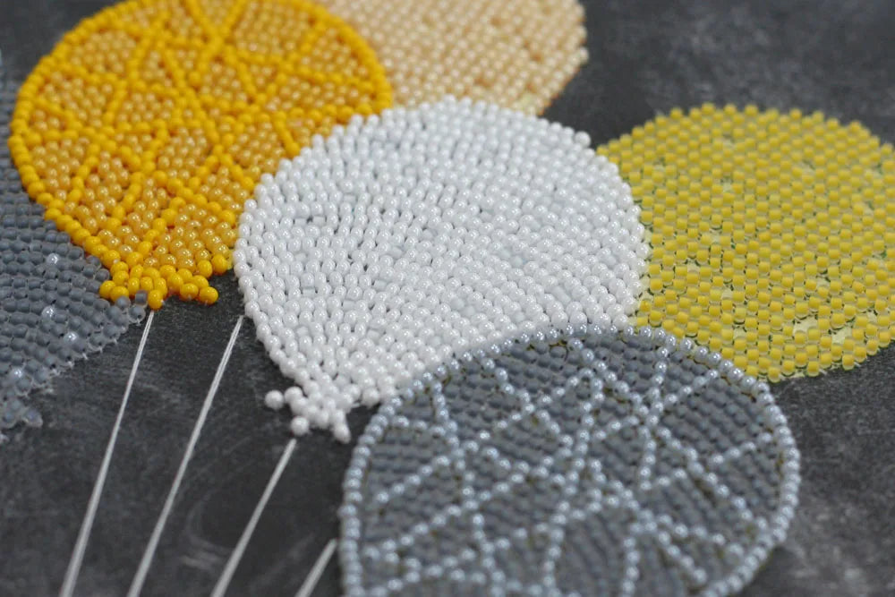 Bead Embroidery Kit Main Bead Embroidery Kit Baby elephant with balloons