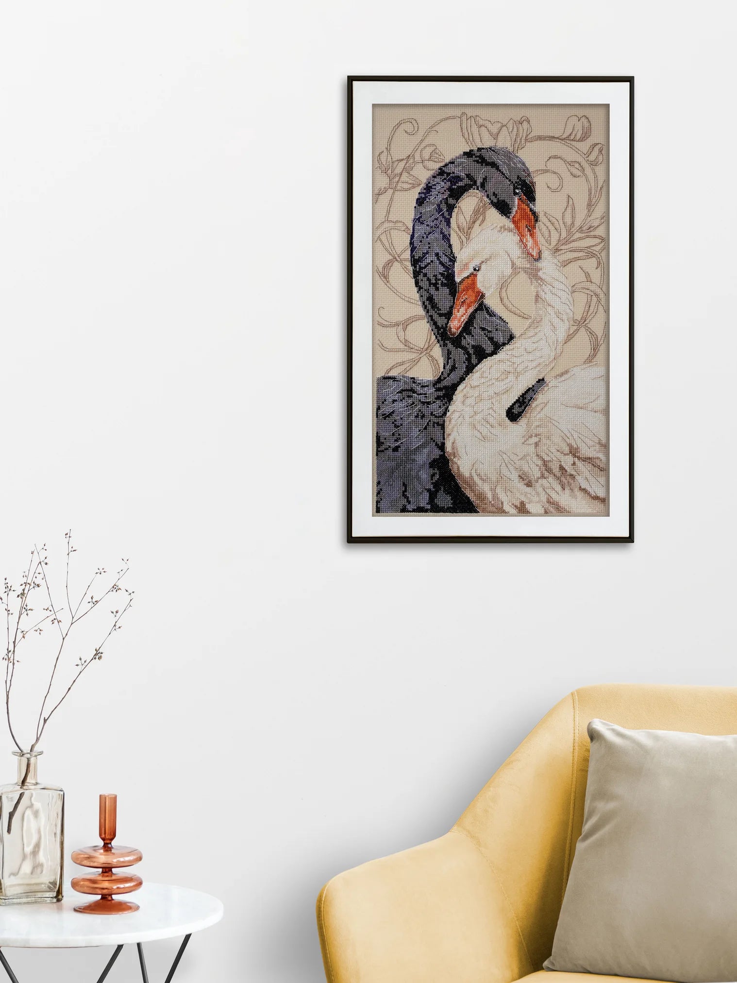 Cross Stitch Kit Cross-stitch kits Swans of love