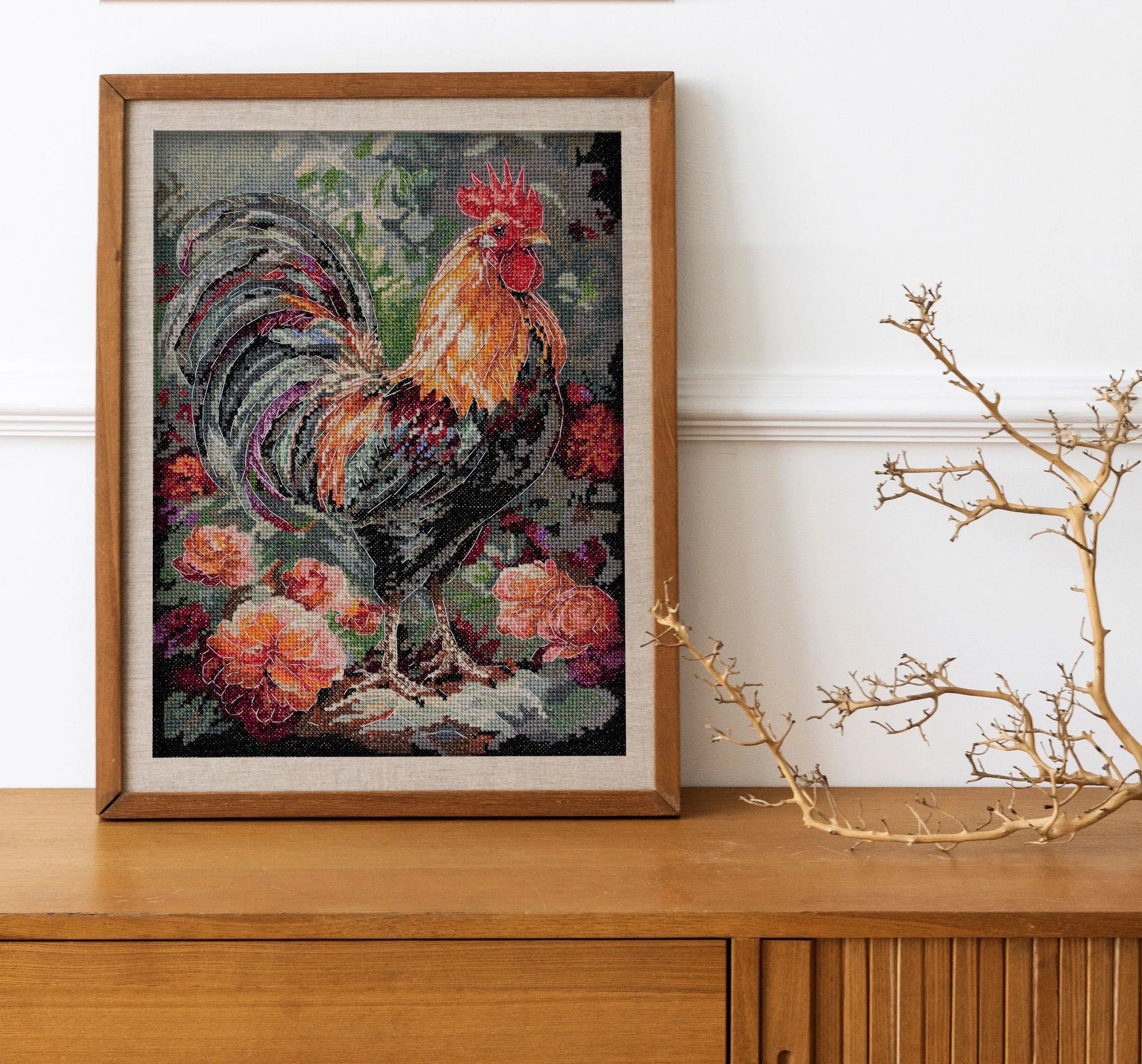 Cross Stitch Kit Cross-stitch kits The Rooster in the Yard