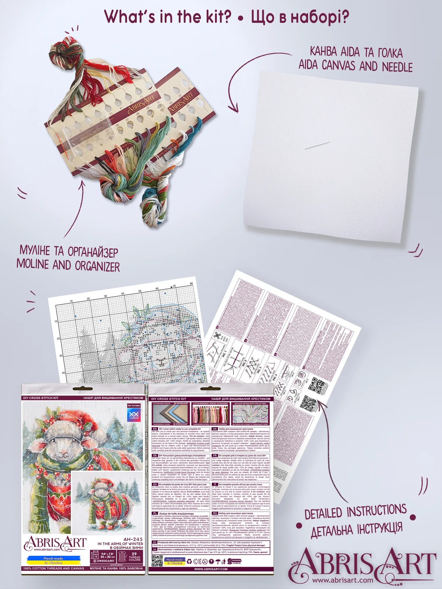 Cross Stitch Kit Cross-stitch kits In the arms of winter