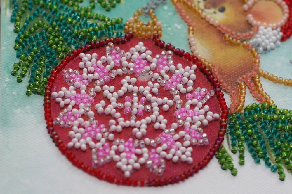 Bead Embroidery Kit Mini Bead embroidery kit Decorating christmas tree