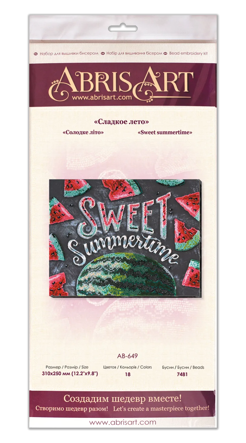 Bead Embroidery Kit Main Bead Embroidery Kit Sweet summertime