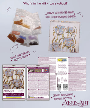 Bead Embroidery Kit Mid-sized bead embroidery kit Gentle touch