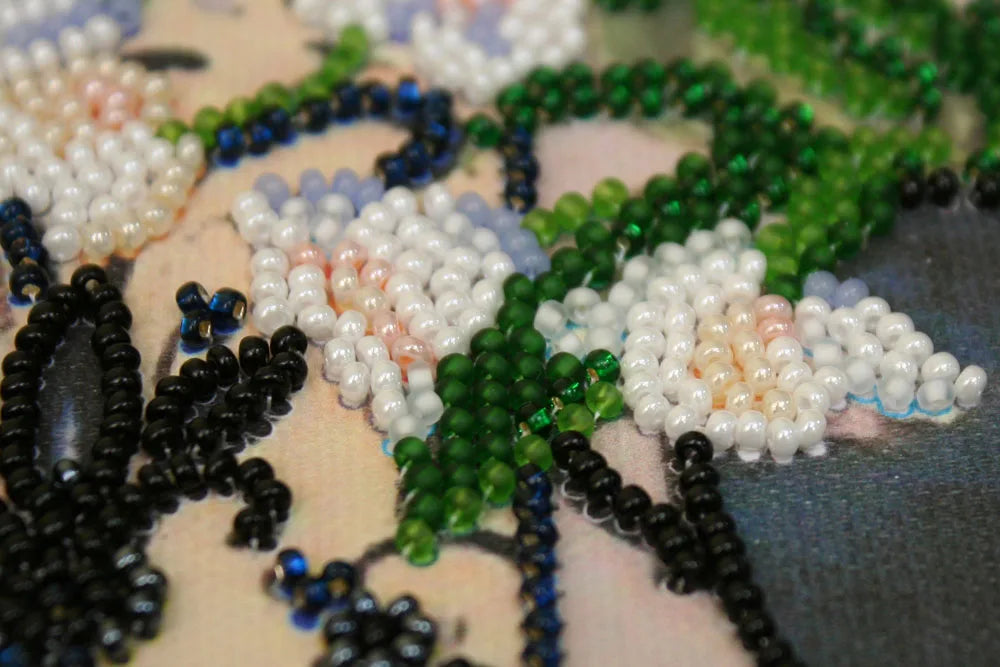 Bead Embroidery Kit Mini Bead embroidery kit Vintage