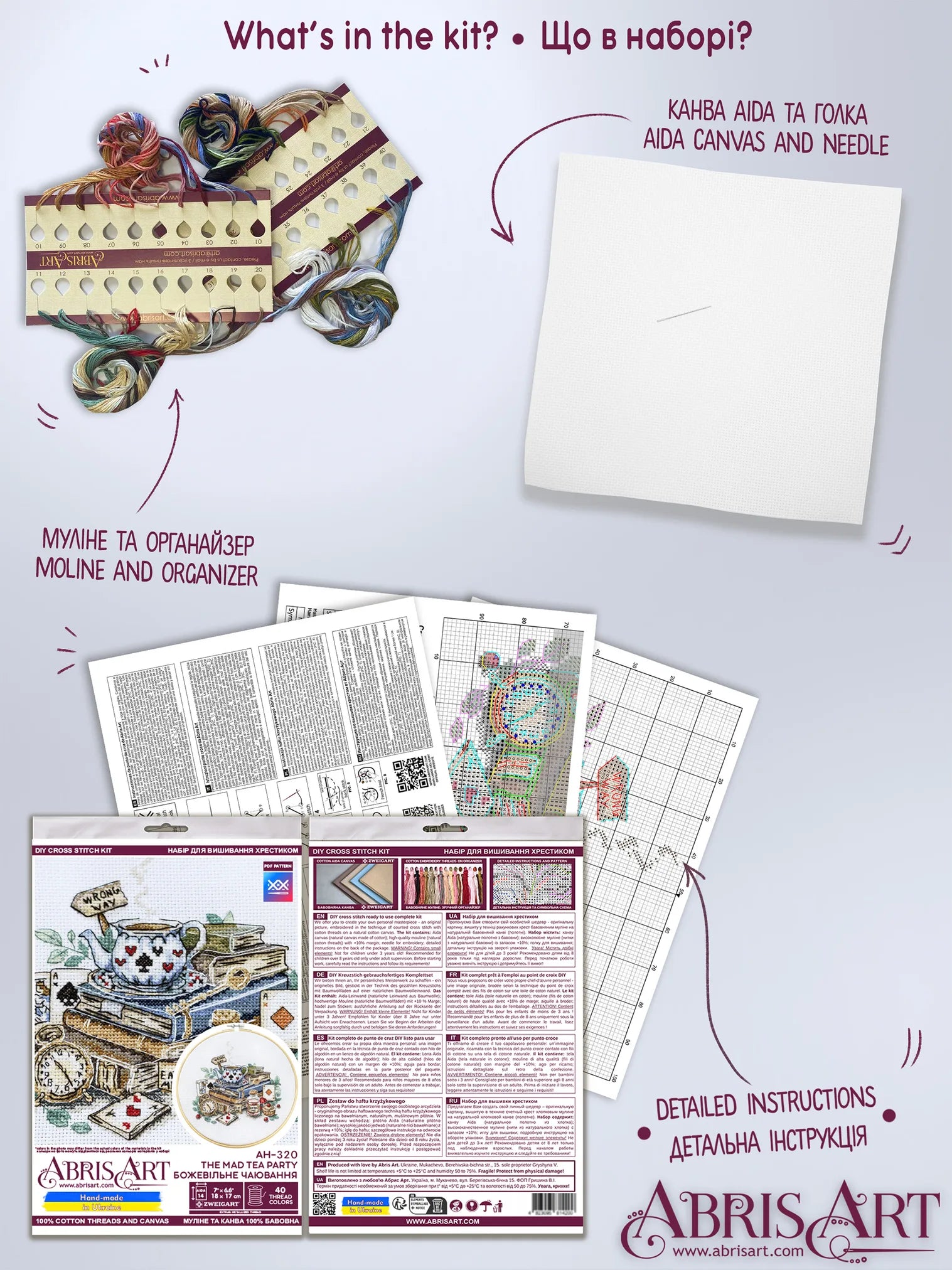 Cross Stitch Kit Cross-stitch kits The mad tea party