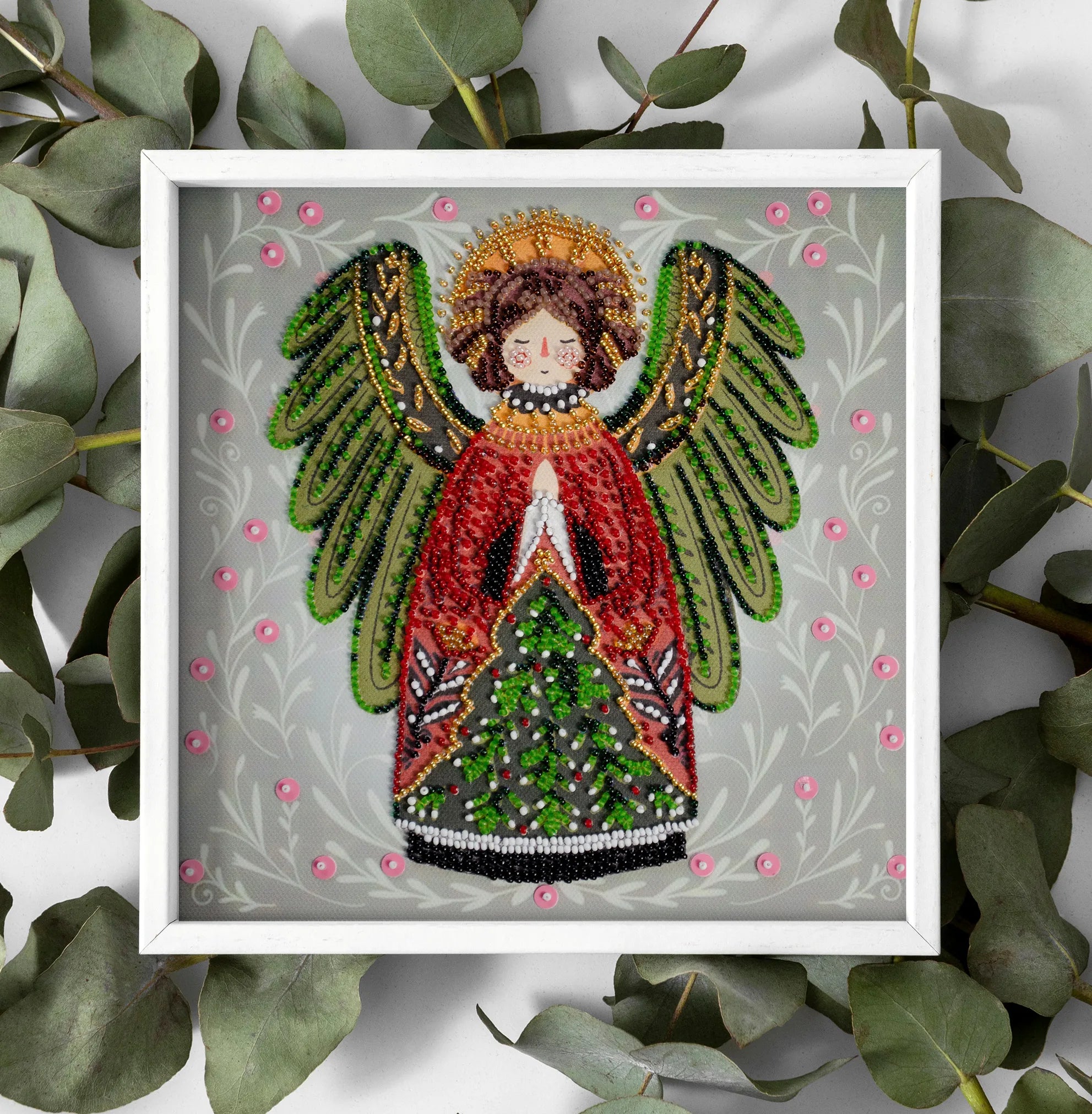 Bead Embroidery Kit Mid-sized bead embroidery kit Guardian of the Christmas Miracle