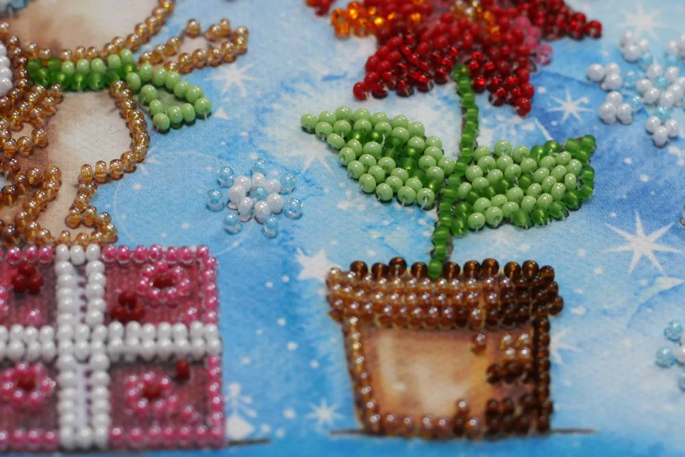Bead Embroidery Kit Mini Bead embroidery kit Winter miracle