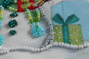 Bead Embroidery Kit Mini Bead embroidery kit Snow friends