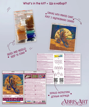 Bead Embroidery Kit Mid-sized bead embroidery kit Wings of the Desert