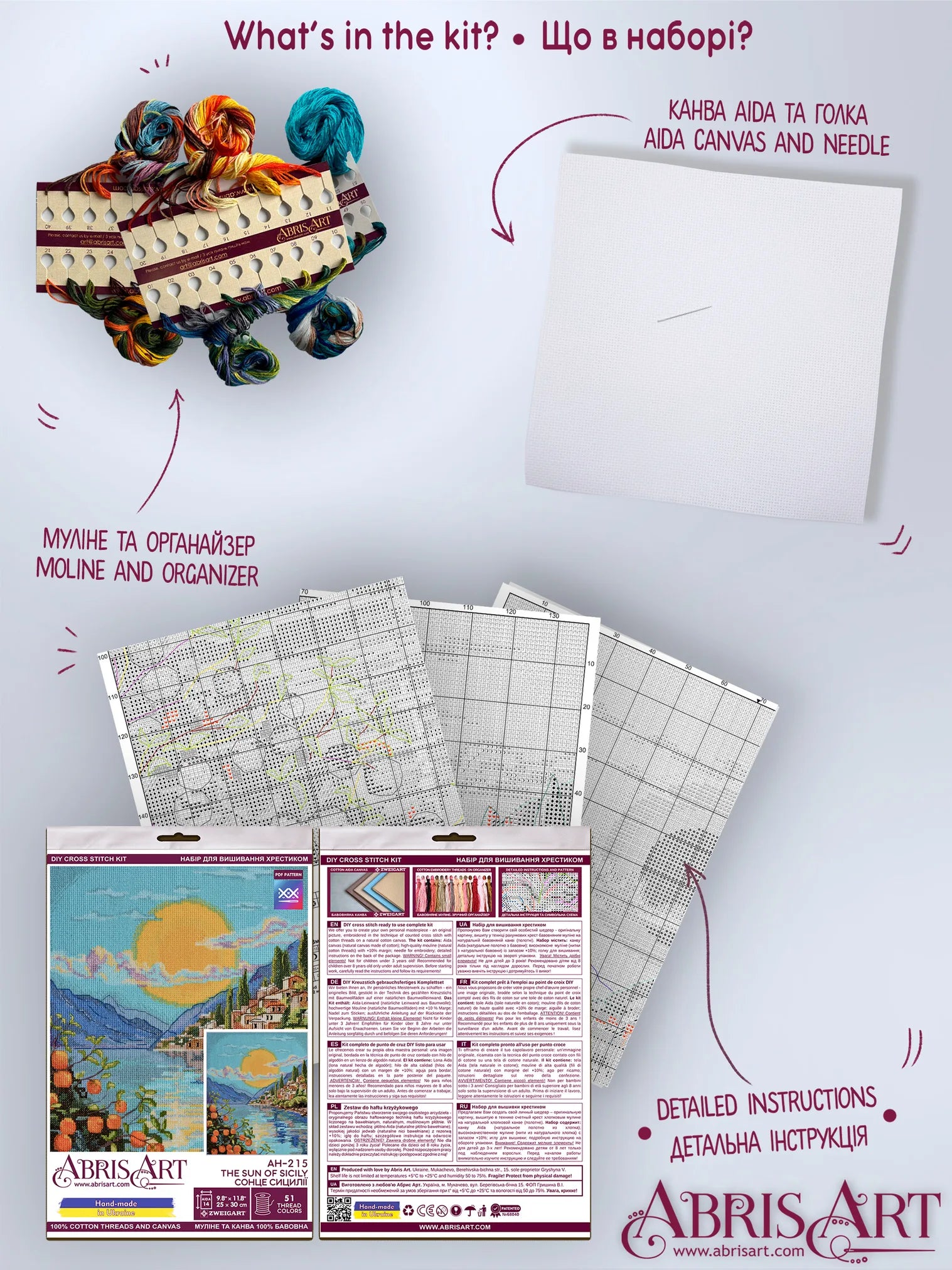 Cross Stitch Kit Cross-stitch kits The sun of Sicily
