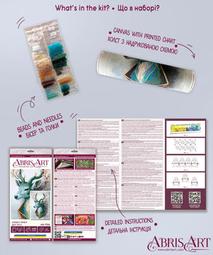 Bead Embroidery Kit Main Bead Embroidery Kit Forest Spirit