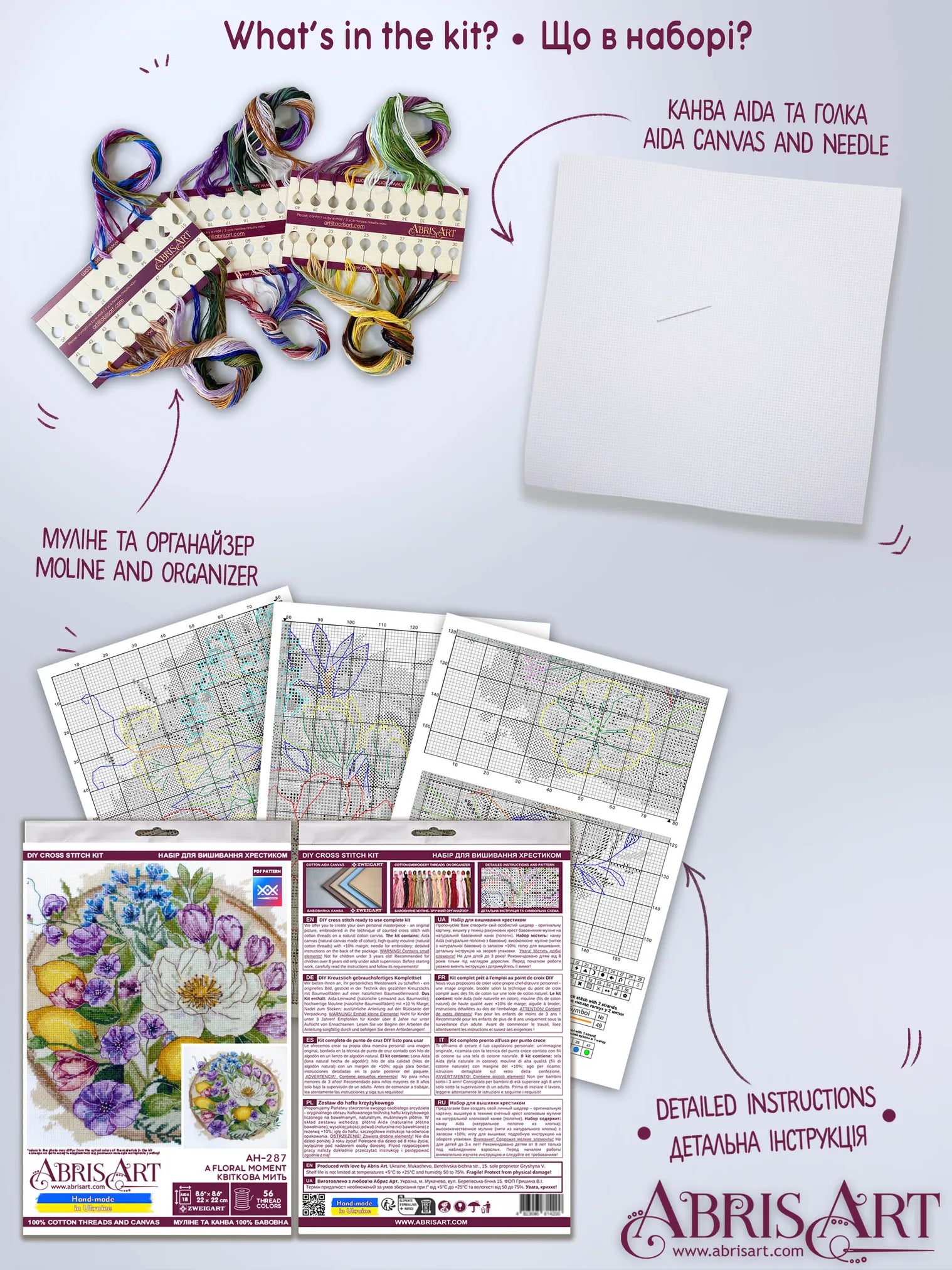 Cross Stitch Kit Cross-stitch kits A floral moment