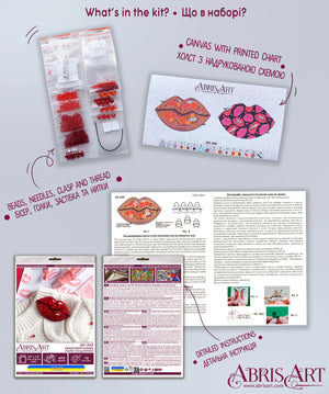 Brooch Embroidery Kit Decoration Passionate Kisses (Decoration)