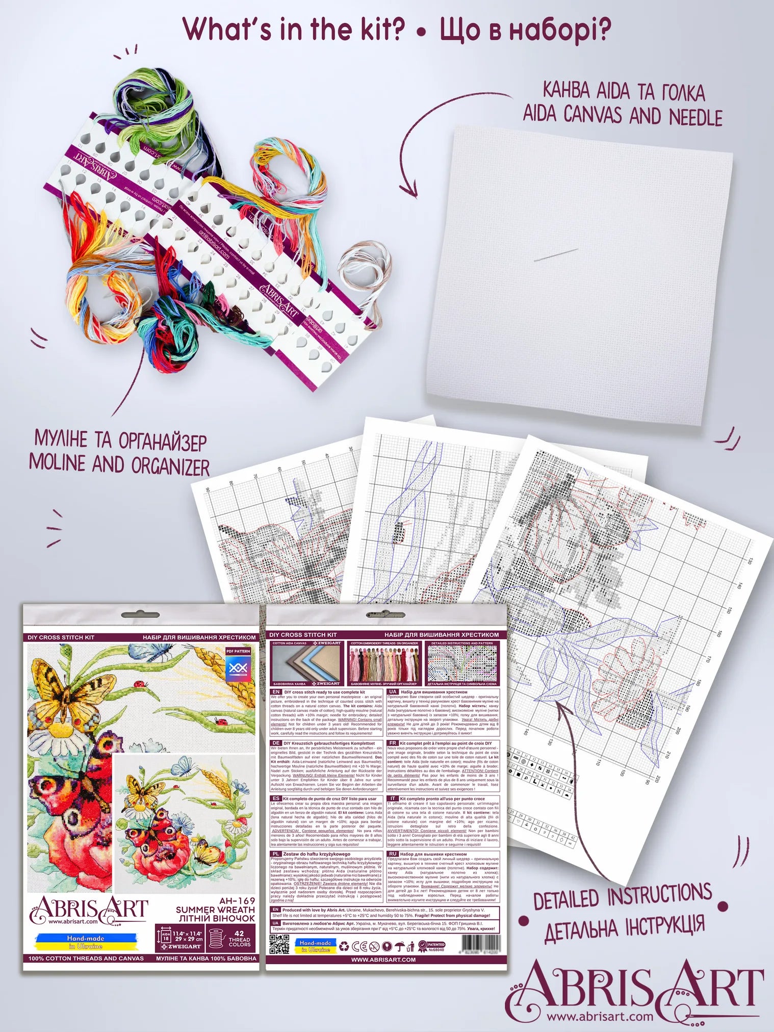 Cross Stitch Kit Cross-stitch kits Summer wreath