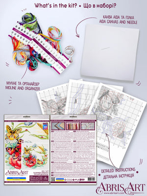 Cross Stitch Kit Cross-stitch kits Summer wreath