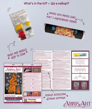 Bead Embroidery Kit Main Bead Embroidery Kit Dancing around the campfire