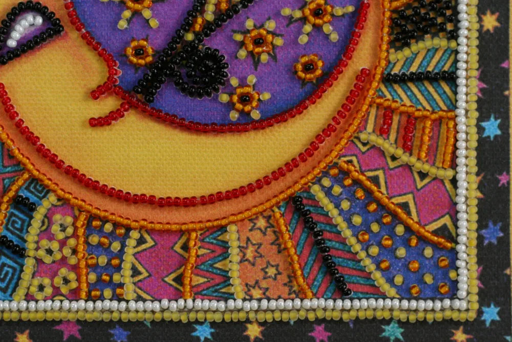 Bead Embroidery Kit Mini Bead embroidery kit The sun and the moon