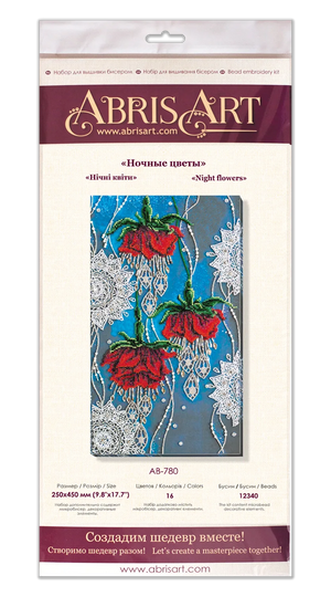 Bead Embroidery Kit Main Bead Embroidery Kit Night flowers