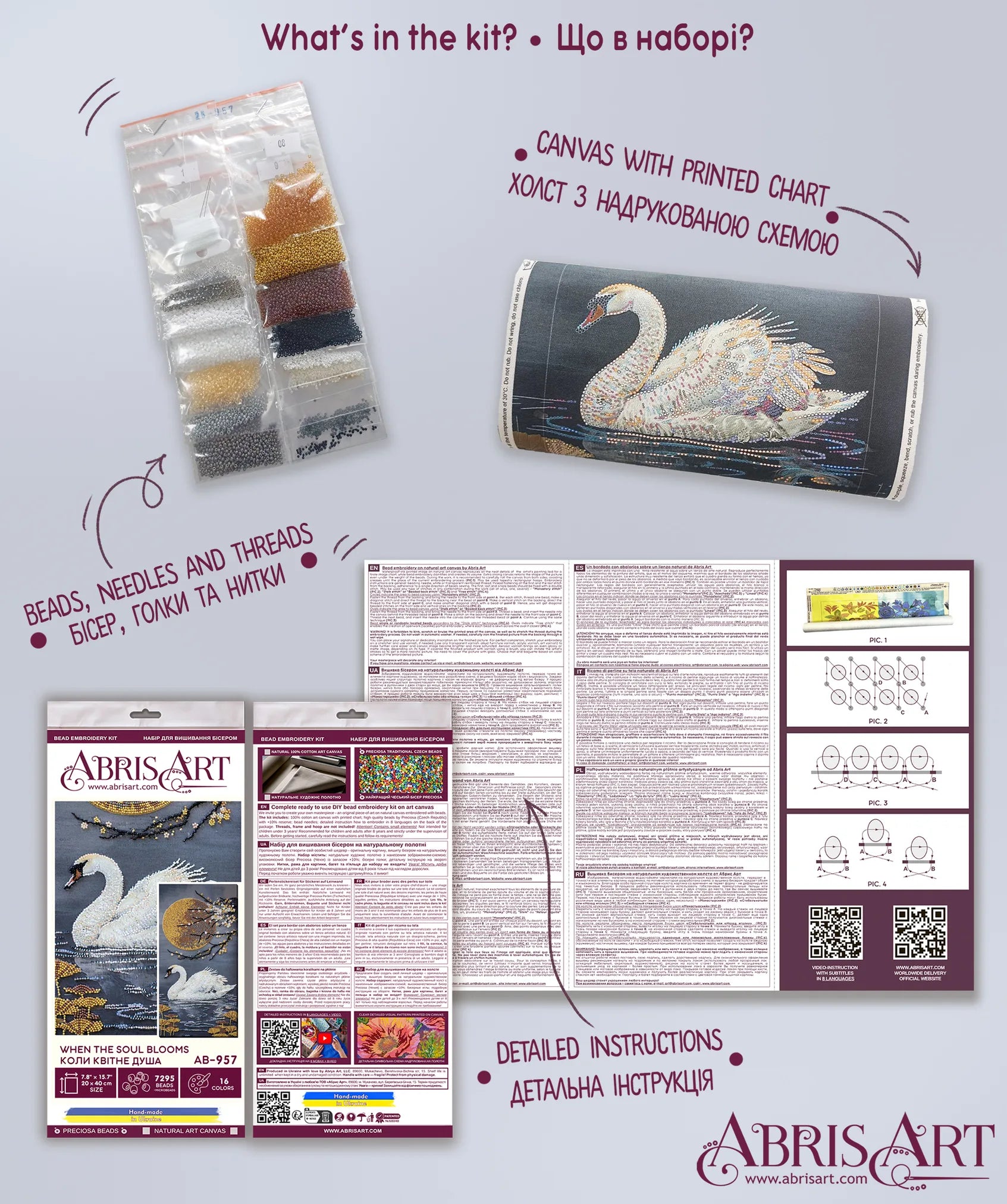 Bead Embroidery Kit Main Bead Embroidery Kit When the Soul Blooms