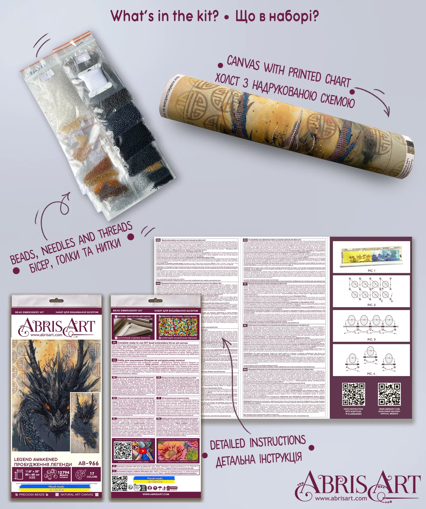 Bead Embroidery Kit Main Bead Embroidery Kit Legend awakened