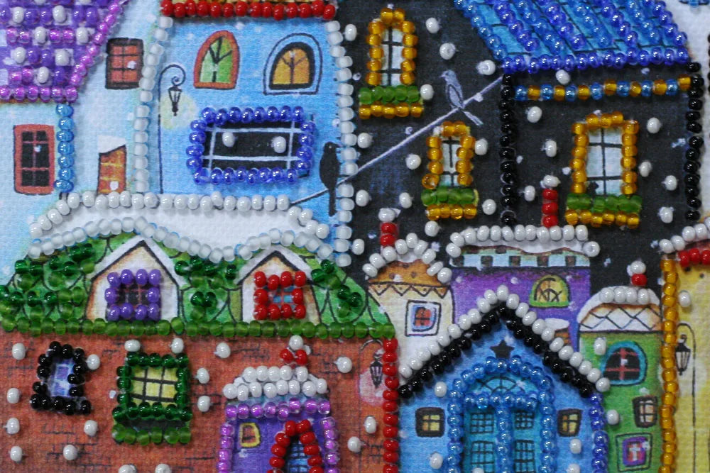 Bead Embroidery Kit Mini Bead embroidery kit Bright houses