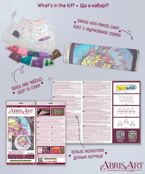 Bead Embroidery Kit Main Bead Embroidery Kit Blooming magnolia