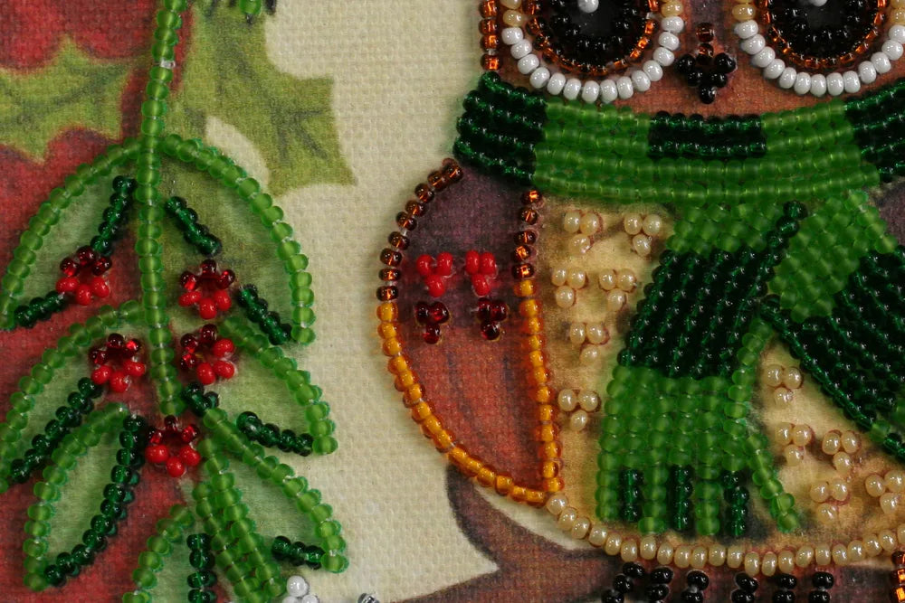 Bead Embroidery Kit Mini Bead embroidery kit Christmas motif