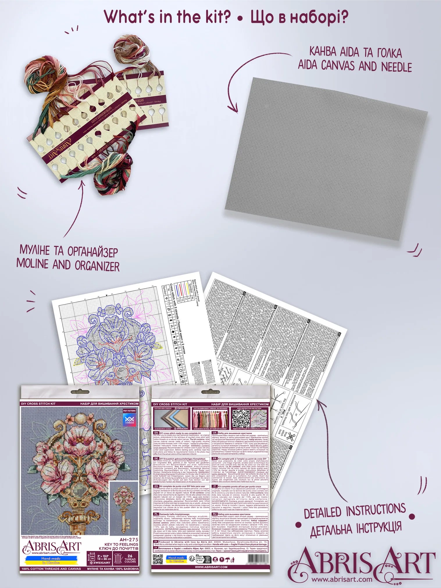 Cross Stitch Kit Cross-stitch kits Key to Feelings